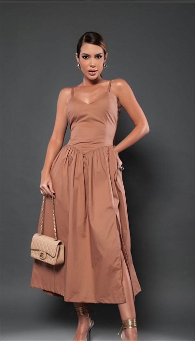 VESTIDO CHLOE DOCE DE LEITE