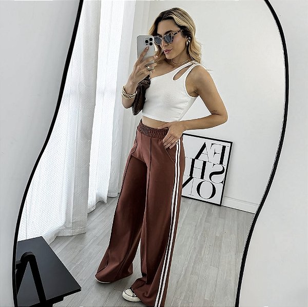 CALÇA TRACK MARROM