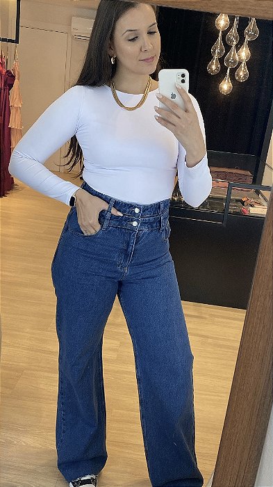 BODY EM POLIAMIDA BRANCO