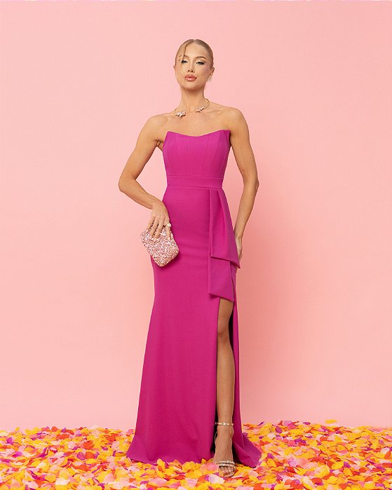 VESTIDO LORENA FUCSIA