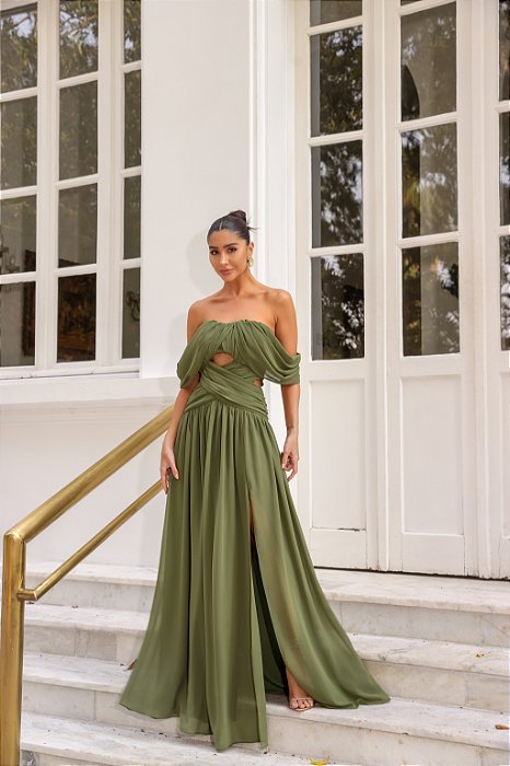 VESTIDO CLARICE VERDE OLIVA