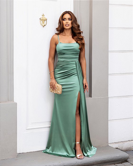 VESTIDO AMELIE VERDE OLIVA
