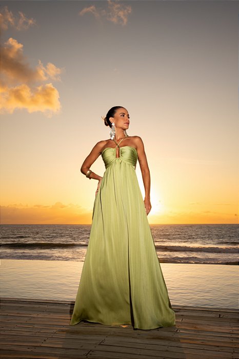 VESTIDO MYKONOS VERDE OLIVA