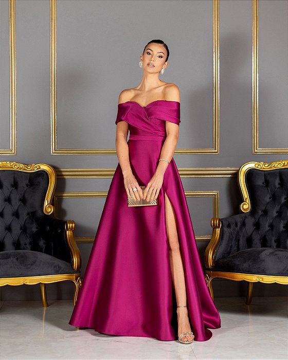 VESTIDO LIZ FUCSIA