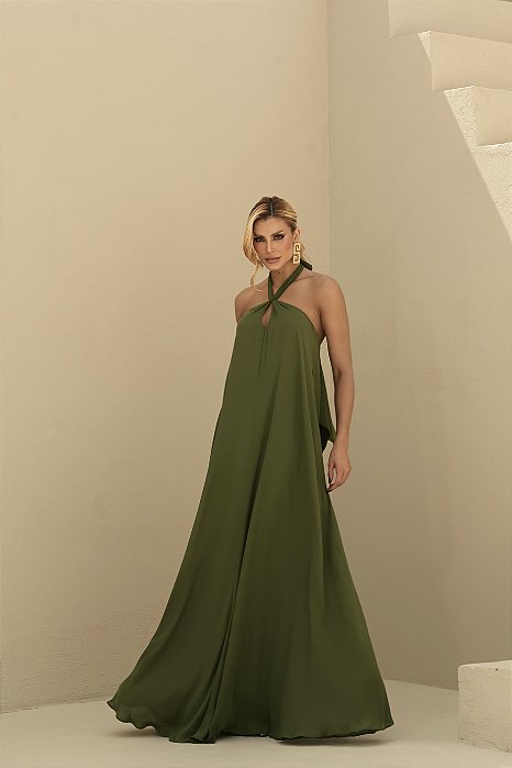 VESTIDO AYLA VERDE OLIVA