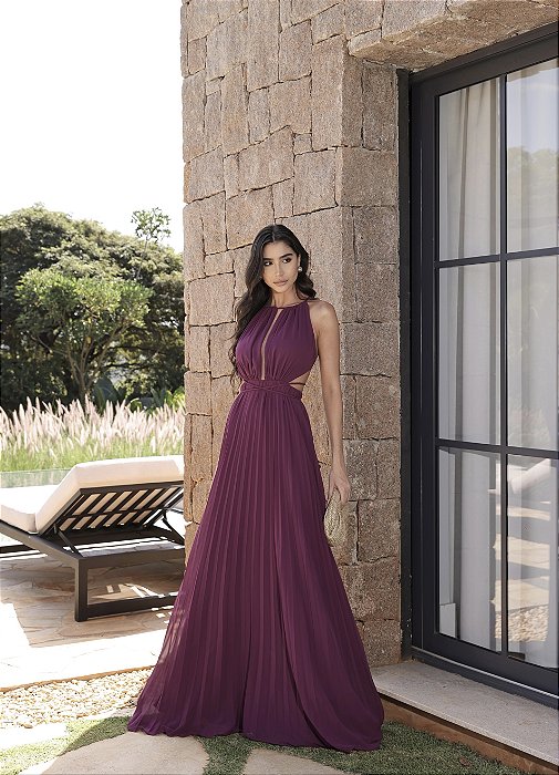 VESTIDO LAUREN ROXO UVA