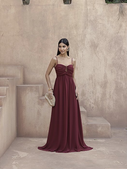 VESTIDO TOSCANA MARSALA