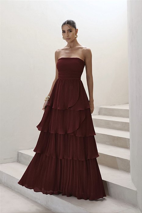 VESTIDO HAILEY VINHO MARSALA