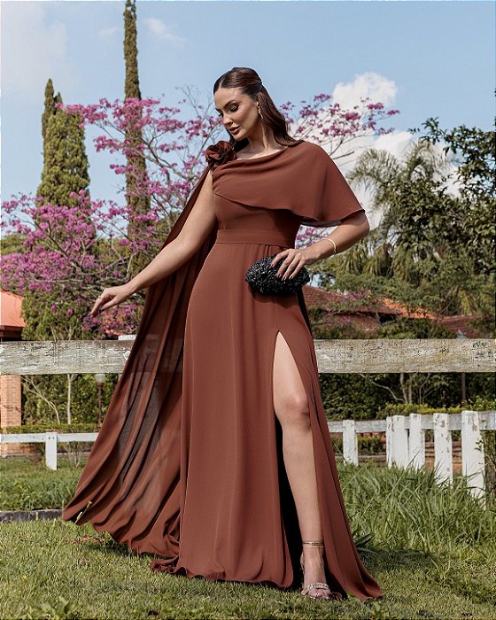 VESTIDO DAISY MARROM
