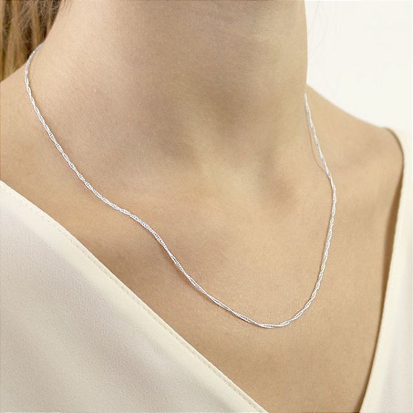 Corrente Singapura 50 cm - Joia em Prata 925