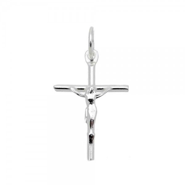 Pingente Cruz Fio Cristo - Joia em Prata 925