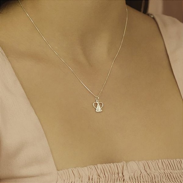 Pingente Nossa Senhora Coração - Joia em Prata 925