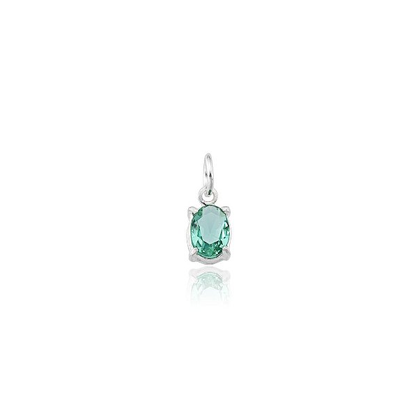Pingente Oval Turmalina Paraíba Verde - Joia em Prata 925