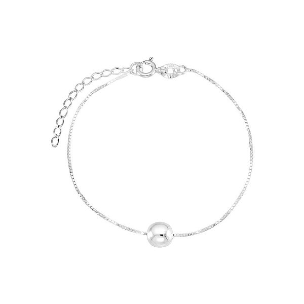 Pulseira Bola Passante - Joia em Prata 925