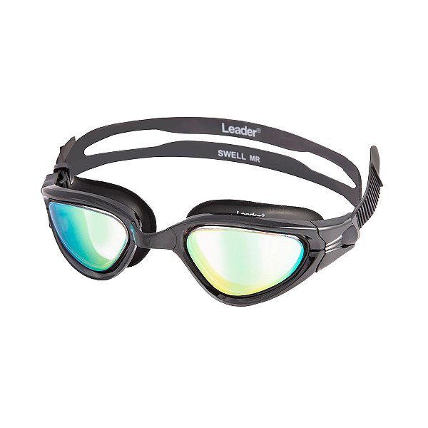 ÓCULOS PARA NATAÇÃO SWELL MIRROR  ( ESPELHADO ) LEADER PRETO