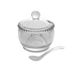 Açucareiro Cristal c/ Colher Pearl 10x8x7cm