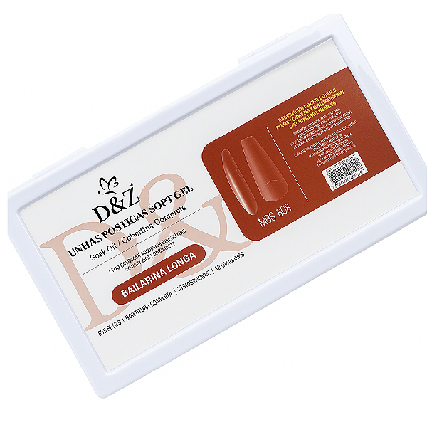 Unhas Postiças Soft Gel Bailarina Alongada Transparente D&Z – 500 Peças