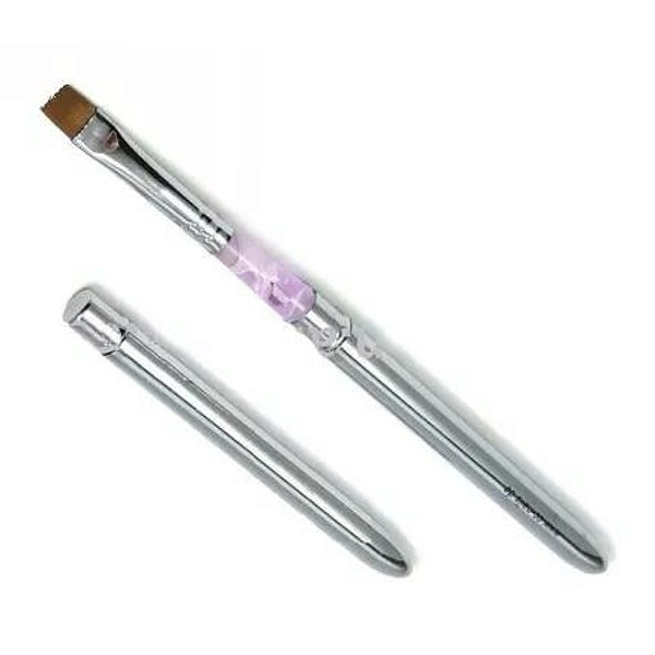 Pincel Avulso Reto Nº8 detalhe roxo