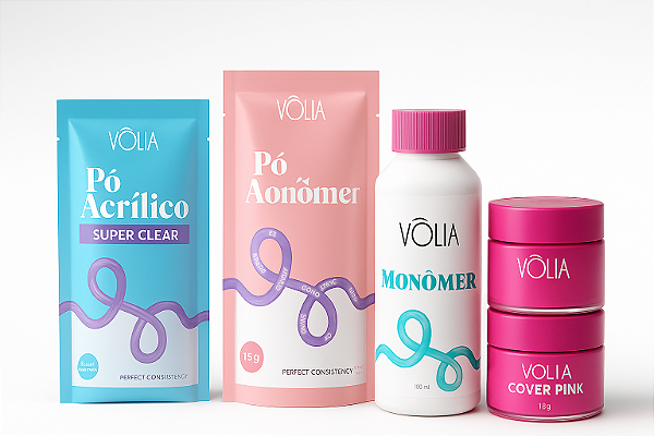 Pó Acrílico para Unhas VOLIA 30g – Alta Qualidade e Fixação Perfeita