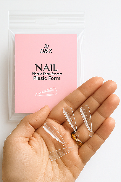 Molde F1 Estileto D&Z 120PÇS Reutilizável – Alongamento Profissional
