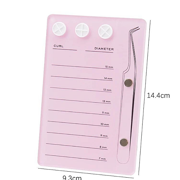 Placa de Acrílico Para Cílios Magnético Rosa