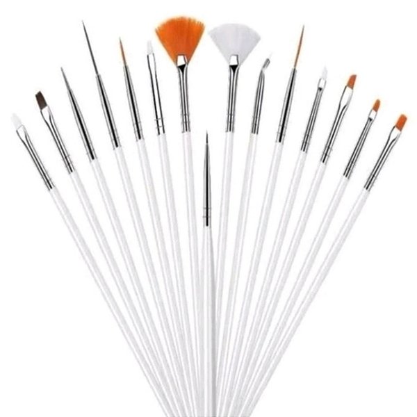 Kit Pincel de Decoração Branco 15un