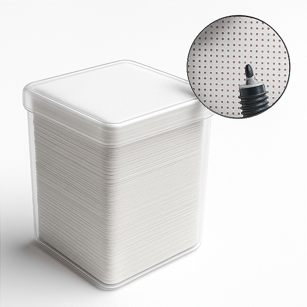 Lenços Rosa/Branco para Limpeza de Cola de Cílios – 200 Unidades