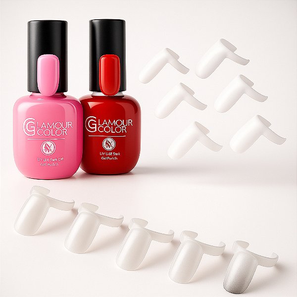 Kit 50 Anéis Mostruário de Esmalte Transparente ou Leitoso