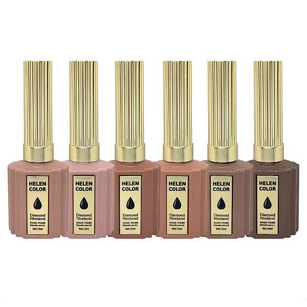 Kit Esmalte em Gel Helen Color Nude 6 unidades