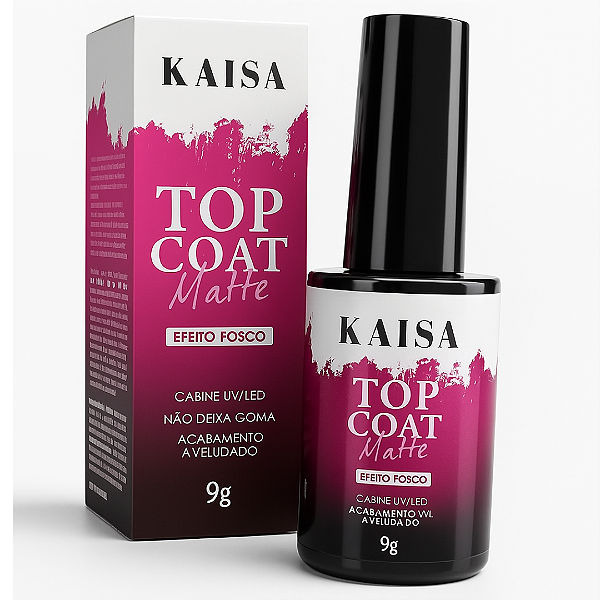Top Coat Matte Kaisa 9g – Efeito Fosco Aveludado