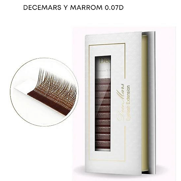 Cilios Decemars Y Marrom 0.7D MIX 8-14mm