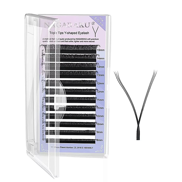 Cilios Y 0.7D Nagaraku Ponta Tipla MIX 8-14mm