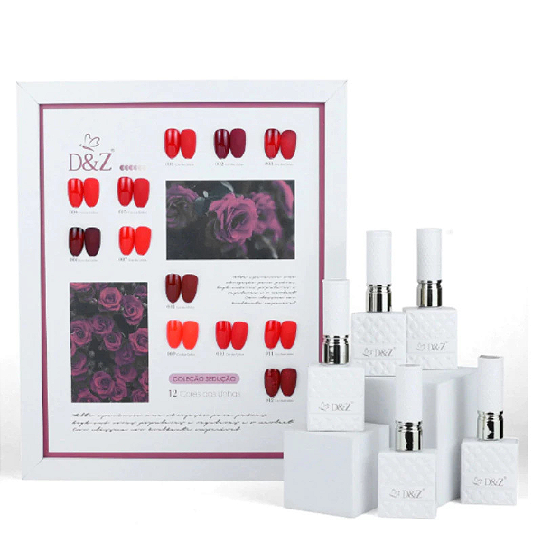Kit 12 Cores Esmalte em Gel Coleção SEDUÇÃO D&Z