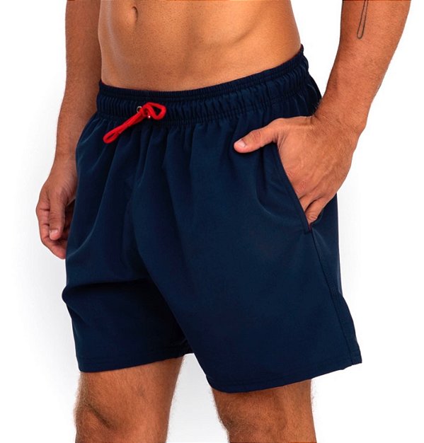 Short Liso Azul Marinho
