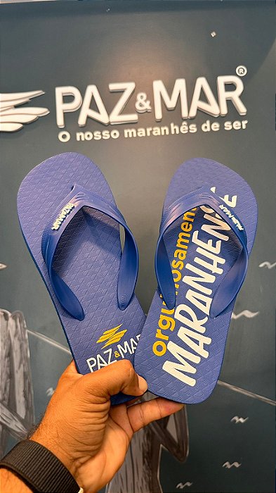 Chinelo Orgulhosamente Maranhense Azul Royal