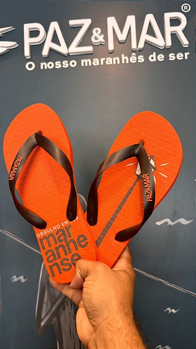 Chinelo Orgulho em ser Maranhense Laranja