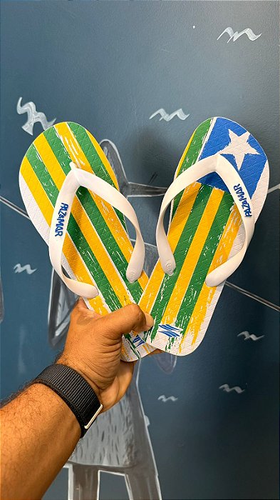 Chinelo Bandeira Piauí Branco