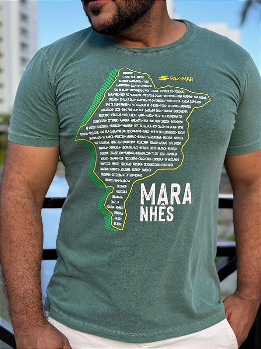 T-Shirt Maranhes Verde Militar Stone