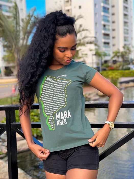 Babylook Maranhes Verde Militar