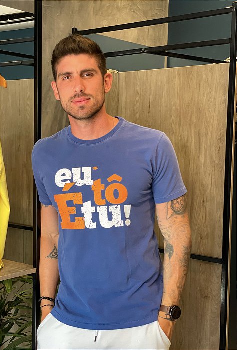 Camiseta Eu tô é tu! Azul Marinho Stone