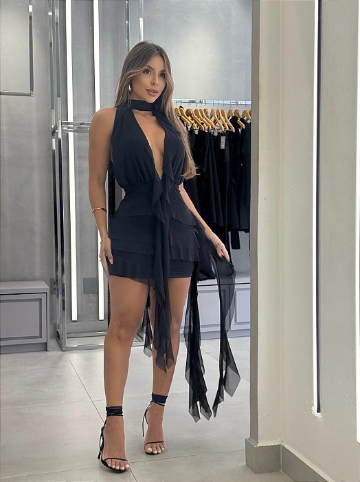 Vestido Viola - Preto