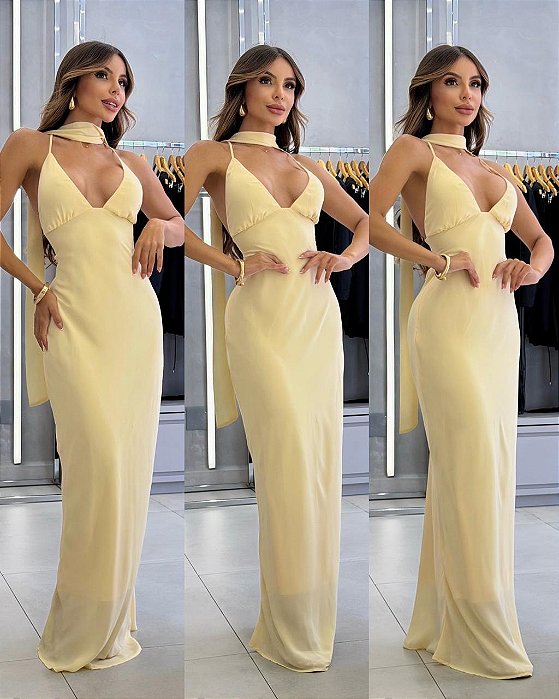 Vestido Samira - Manteiga