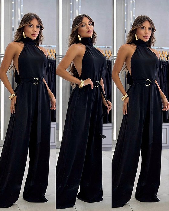 Macacão Valencia - Preto