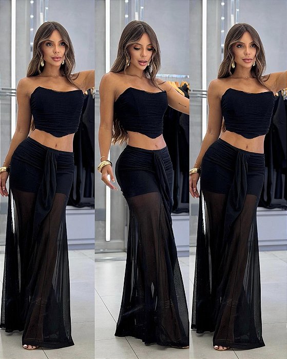 Conjunto Veneza Salgu - Preto