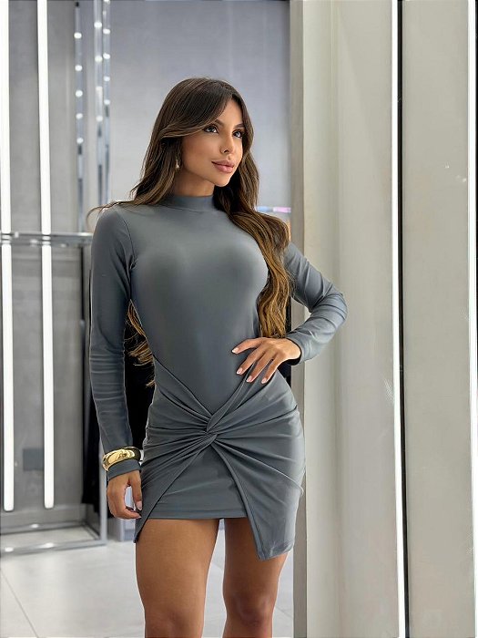 Vestido Roma - Cinza