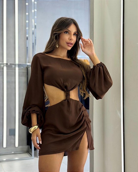 Vestido Malta - Marrom