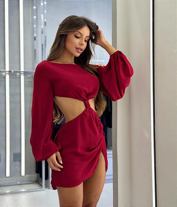 Vestido Malta - Vinho