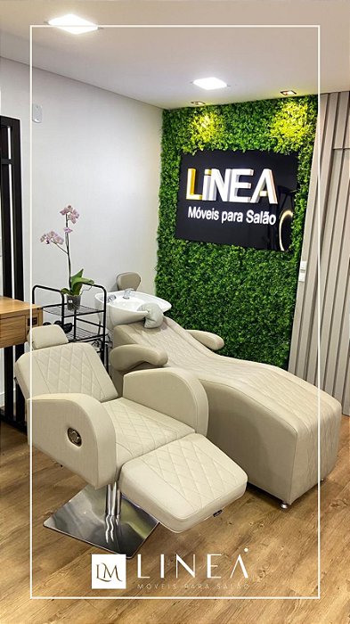 Combo Duplo +  Poltrona Reclinável  + Lavatório para Terapia Capilar - Modelo Chaise