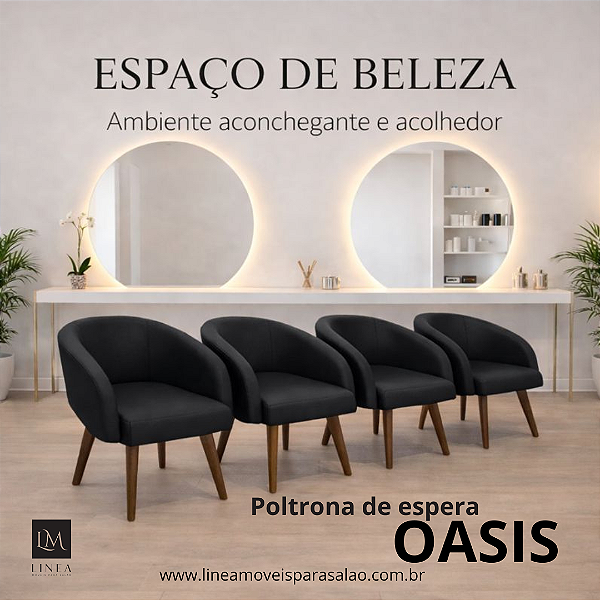 Poltrona de Espera oasis com Pé Palito - Estilo concha