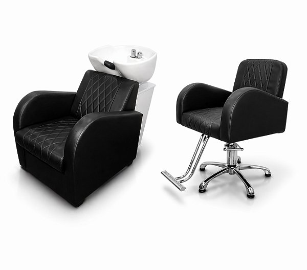 Combo Duplo Sofia Glamour - Poltrona de Corte - Base estrela
